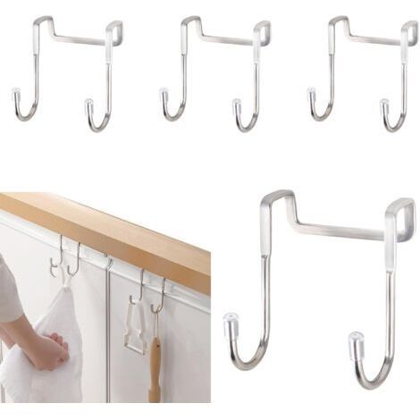 Stainless steel door hooks, for closet, kitchen, bathroom and living room. (1/5)