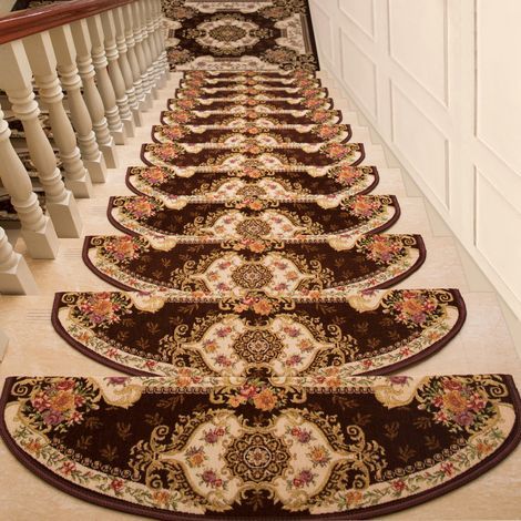 Tapis d'escalier - Tapis d'intérieur - 65 x 24 cm - Doux - sans