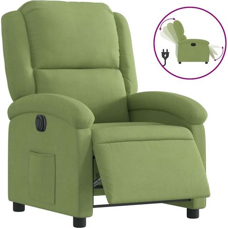 Maison Exclusive - Relaxsessel Elektrisch Hellgrün Samt (1/5)