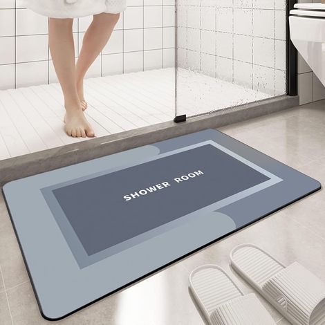 Tapis de bain ultra-doux et absorbant, 40 x 60 cm, lavable et à séchage rapide, pour salle de bain, baignoire et douche, antidérapant. (1/5)