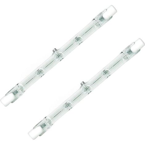 2 PZ Lampade Alogene Dimmerabili R7S 118mm 160W 2650lm Bianco Caldo 2800K (1/3)