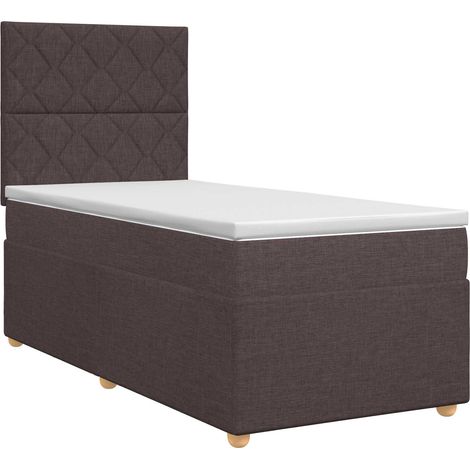 Maison Exclusive - Boxspringbett mit Matratze Dunkelbraun 100 x 2 (1/5)
