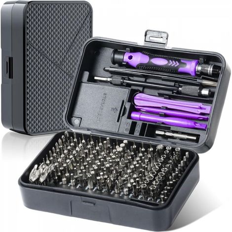 1 jeu (15,9 x 10,2 x 5,2 cm) de tournevis de précision magnétique 170 en 1, adapté aux outils de réparation professionnels d'autres produits électroniques (1/5)