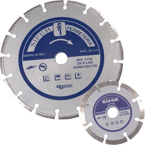 Sifer 230 Disque Diamant 7 mm Segmenté Bleu 14434