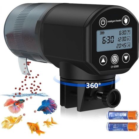 Distributeur automatique de nourriture pour aquarium + FW-059 (distributeur à grande grille) (1/5)