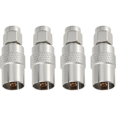 10x Adaptateur Prise TV Coaxial SMA Mâle/Femelle 50 Ohm IEC DVB-T pour Antenne Câble Extension Jonction (1/5)