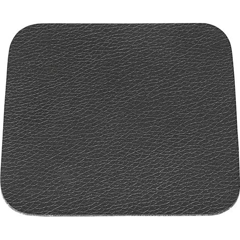 Glasuntersetzer Lederoptik schwarz 10x10cm 4Stück