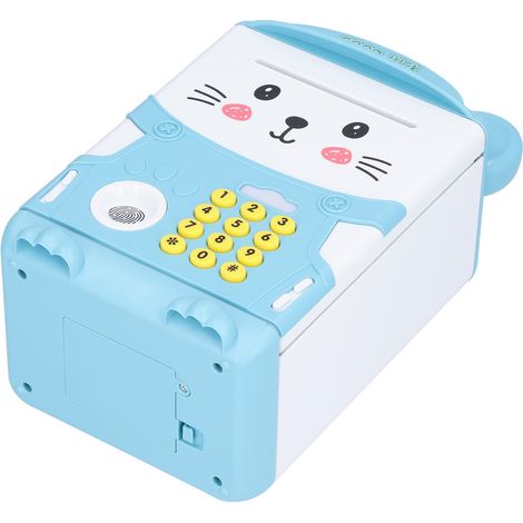 Tirelire électronique pour enfants, tirelire en plastique, jouet pour pièces et billets à défilement automatique. (1/5)