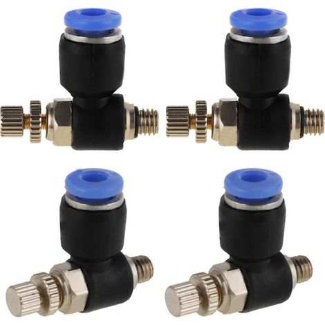 20 raccords pneumatiques rapides M5 régulateur de débit d'air pour tube 4mm lot de 20 pièces (1/5)