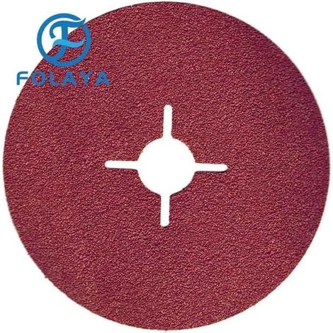 FOLAYA 50PCS Disques abrasifs sur fibres pour Meuleuses angulaires Corindon Diamètre 125 mm Diamètre d'alésage 22 Grain