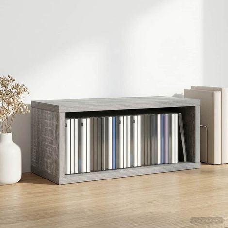 vidaXL CD Storage Rack Grey Sonoma 40 x 17 x 17 cm Engineered Wood (1/5)