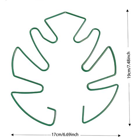Tuteurs anti-basculement en fer forgé pour pots de fleurs — Grande taille, verts (paquet de 5)