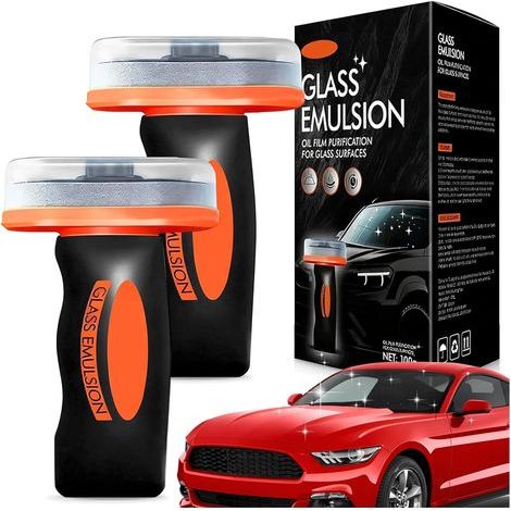 Nettoyant Vitre Voiture Solido, Produit Nettoyage Voiture, Anti Pluie pare Brise, Détachant de Film d’Huile pour Pare-Brise Vitres Rétroviseurs Brosse Incluse pour une Visibilité Claire glass emulsion