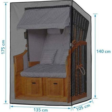 Housse chaise balancelle Oxford 210D : imperméable anti-UV, 135x105x175 cm. Chaise suspendue au sec, sans décoloration (1/5)