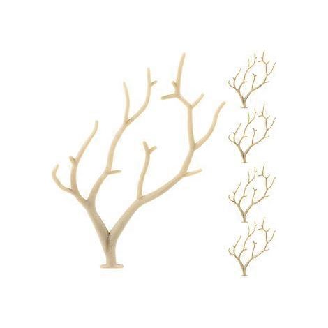 10 branches décoratives en bois de cerf artificiel séché, pour remplir un vase (beige)