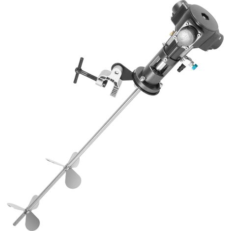 HAUTOUR Agitateur Pneumatique Mélangeur de Peinture 1/2 CV 50 Gallons Agitateur pneumatique 50-2000 tr/min Mélangeur en acier inoxydable Pour remuer différents revêtements