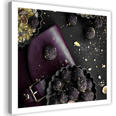 Tableau sur toile Truffes Pralines 40x40 (1/5)