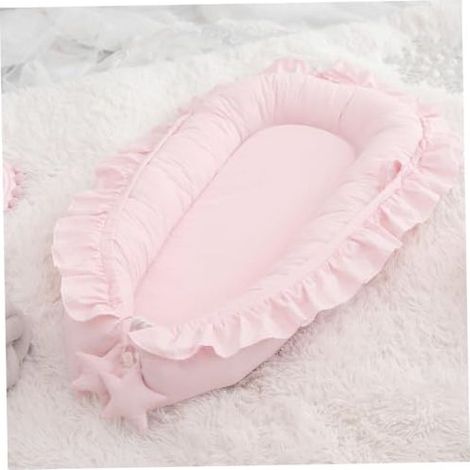 Baby Lounger, 37,4x23,6 pouces Houte-coton Baby Lounger portable avec un coup, un bassinet de voyage -né, une noix de nid pour nourrisson doux pendant 0 à 18 mois de bébés (1/4)