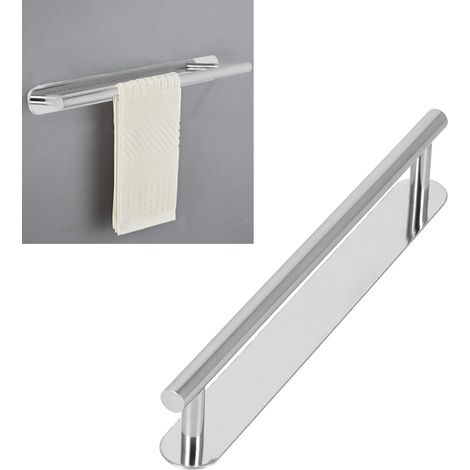 Porte-serviettes en acier inoxydable 304, installation sans perçage, accessoire de salle de bain, barre porte-serviettes 50 cm (1/5)