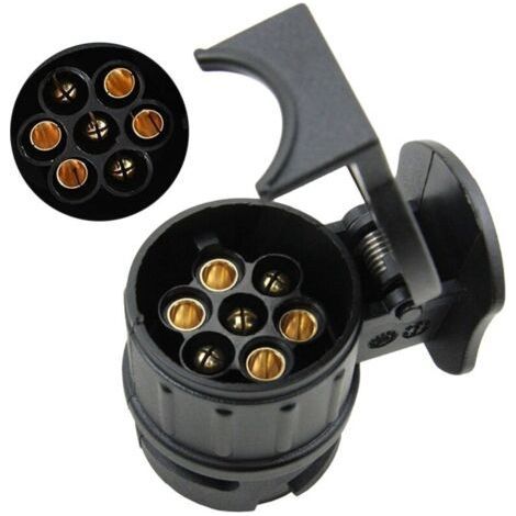 13 Pin 7 Pin Adapter Trailer Socket Adapter 13 to 7 Pin 12V Trailer Adapter for Car Truck RV Caravan (1/4)