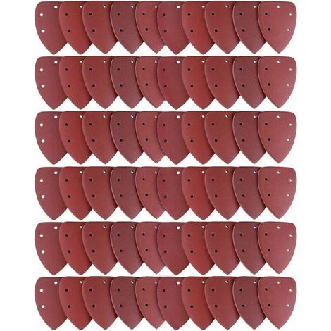 Paquete de 60 hojas de lija, papel de lija 40/60/80/100/120/180/240/320/400/800, ideal para lijadora multifunción (1/4)