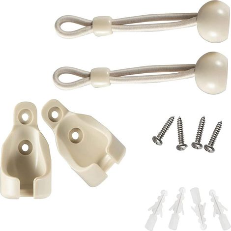 Retail roller blind fixing buckle, outdoor roller blind windproof rope buckle, elastic fixing rope, beige (1/5)