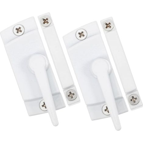 2ensembles Verrou Sash De Fenêtre Lot De Serrure De Sécurité Pour Fenêtres Coulissantes Installation Facile Et Design Élégant Avec Central Couleur Blanche