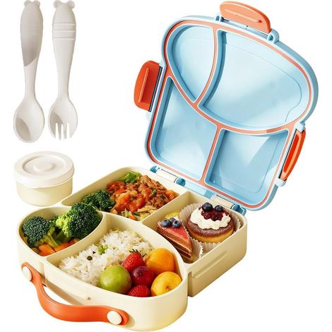 Boîte À Lunch Pour,Boîte De Stockage Alimentaire À 4 Compartiments (1/5)