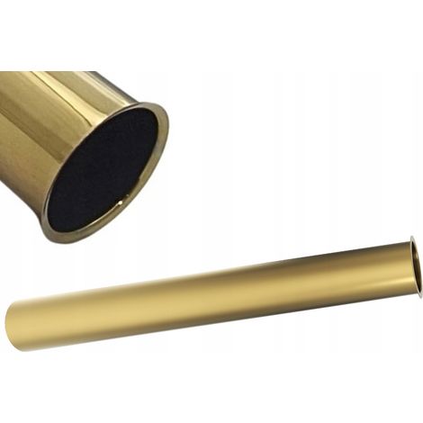 Extensión para sifón de lavabo, tubo con brida, diámetro 32x300 mm, color oro. (1/5)