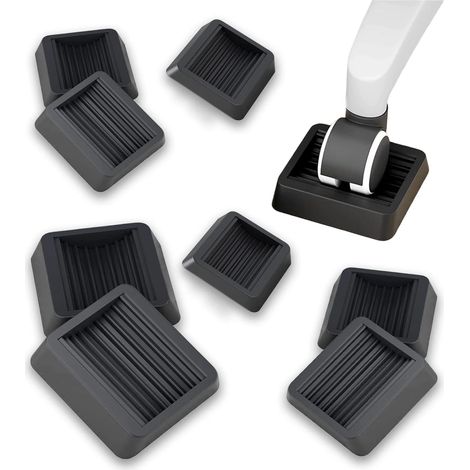 Patins antidérapants en caoutchouc pour meubles : 8 patins à roulettes pour fauteuil roulant de bureau (1/5)