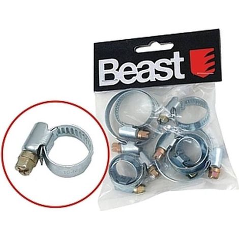 Colliers de Serrage en Acier 4x - 40-60mm - 2x - 60-80mm - 80-100mm - Acier - Résistants et Durables - Beast