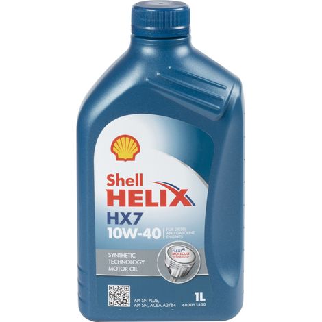 SHELL Olio Lubrificante HX7 10W40 1 LT Accessorio Originale Uso Quotidiano Auto (1/2)