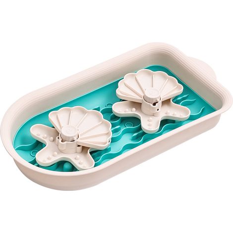 Gamelle multifonctionnelle pour chien à alimentation lente, design éducatif rotatif, amovible et lavable, rebord haut empêchant le basculement. (1/5)