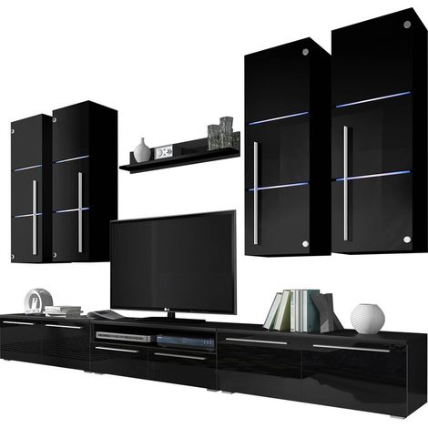 Conjunto de salón Flos, Negro + Negro brillante