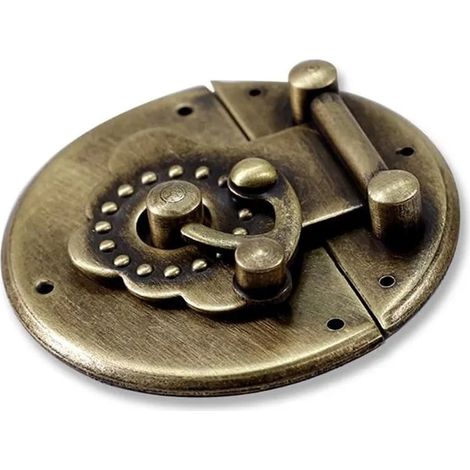 Petit loquet rond en laiton de 50 mm pour armoire - Style ancien et vintage (1/5)