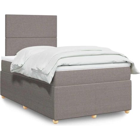 Boxspringbett mit Matratze Taupe 120x200 cm Stoff