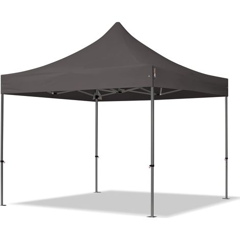 TOOLPORT PopUp Gazebo Party Tent 3x3m - without side panels PREMIUM 100% waterproof roof marquee grey