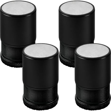 Noir, hauteur de 4.7cm 7.9cm, diamètre 40mm，Lot de 4 Rehausseur de Meubles Réglable Métal, Rehausseur Pieds de Lit, Pieds de meubles pour Chaise, Table, Canapé, Caisson, Armoire de salle de bain (1/5)