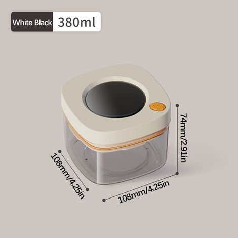 Bocal Hermetique Sous Vide - Verre Et Plastique Alimentaire - Pour Cafe Grains Secs Et Aliments - 380 ml 1100 ml Ou 1800 ml (1/3)