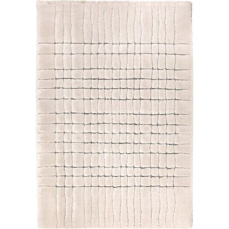 Tapis de Salon Recyclé Coloris Neige, Grand Format Rectangulaire 200 x 290 x 2 cm - PANGIVO (1/5)
