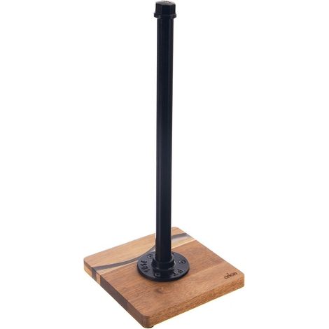 Papierhandtuchständer, Metall, Holz, schwarz, Flussmotiv, 35 cm (1/5)
