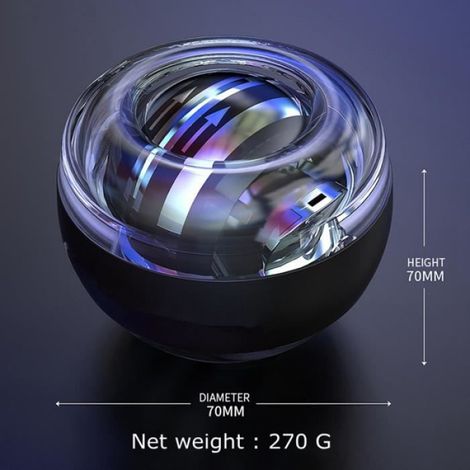 Boule gyroscopique - Powerball - Bleu - Démarrage automatique - Entraîneur de bras - Fitness (1/4)