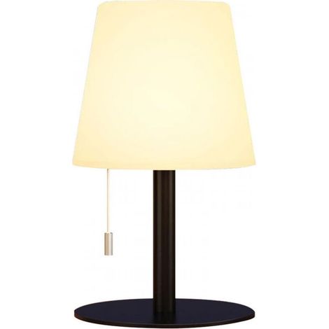 Lampe de table LED d'extérieur moderne et créative, alimentée par batterie, 7 couleurs à intensité variable, rechargeable par USB, veilleuse pour chambre, chambre d'amis ou bureau (noir) [Classe énerg (1/5)
