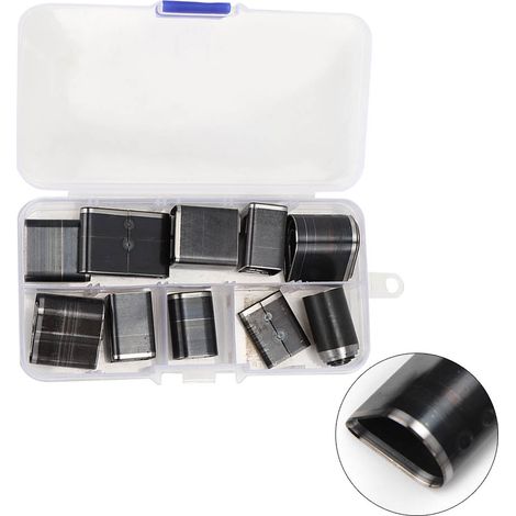 Jeu de 24 poinçons creux pour ceintures en cuir courtes, outil de perçage ovale, rond et carré (1/5)