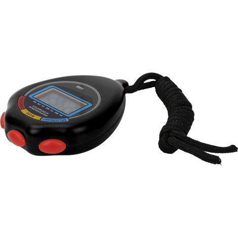 Professionelle Sport-Stoppuhr, elektronische Stoppuhr für Leichtathletik, Laufen, Schwimmen, Schwarz
