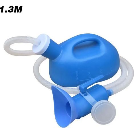 Urinoir portable (1,3 m) 2000 ml avec tuyau d'extension pour hommes et femmes, urinoir de voyage en extérieur, idéal pour le camping et les voyages. (1/4)