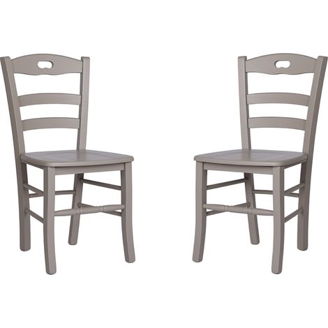 Sedia da cucina con seduta legno LOIRE Laccato Tortora SET 2 PZ (1/3)