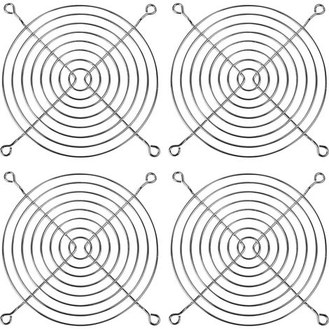 Lüftungsgitter, 4 Lüftungsgitter, 120-mm-Lüftergitter, Metallschutzgitter, Lüfterabdeckung, Computerlüfter