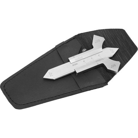 Jeffergarden Jauge de précision pour points de soudure, outil de contrôle et de mesure de soudure sur acier inoxydable, 0-20 mm