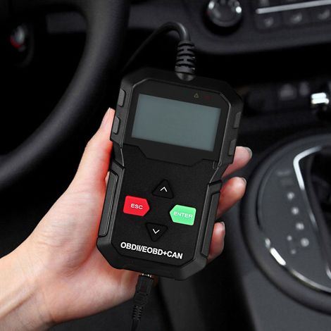 Outil de diagnostic automobile KW590, scanner OBDII CAN, lecteur de codes, détecteur (noir) (1/5)